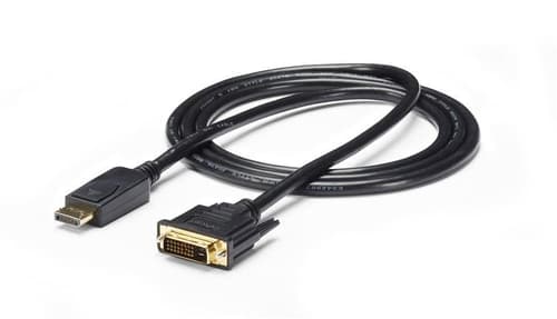 StarTech.com DisplayPort to DVI Cable - 6ft / 2m - 1920 x 1200 - M/M � DP to DVI Adapter Cable � Passive DisplayPort Monitor Cable (DP2DVI2MM6) - Adapter cable - DVI-D (M) to DisplayPort (M) - 1.8 m - black