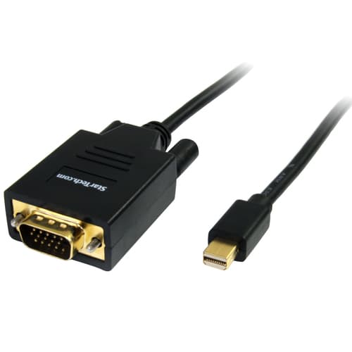 StarTech.com 6 ft. (1.8 m) Mini Displayport to VGA Cable - 1920x1200 / 1080p - Thunderbolt Compatible - VGA Monitor Cable (MDP2VGAMM6) - Video converter - VGA - DisplayPort - black — view 1