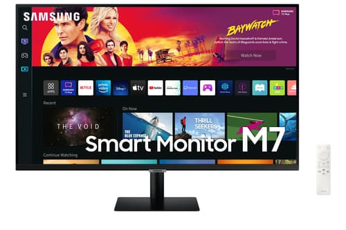 Samsung S32BM700UP - M70B Series - LED monitor - Smart - 32" - 3840 x 2160 4K @ 60 Hz - VA - 300 cd/m� - 3000:1 - HDR10 - 4 ms - 2xHDMI, USB-C - speakers - black