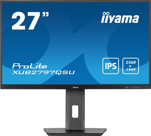 iiyama ProLite XUB2797QSU-B2 - LED monitor - 27" - 2560 x 1440 QHD @ 100 Hz - IPS - 300 cd/m� - 1300:1 - 1 ms - HDMI, DisplayPort - speakers - black, matte