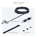StarTech.com 25-Pack Universal Laptop Lock 6.6ft, Keyed Alike Locking Cable, Security Cable, Compatible w/Noble Wedge/Nano/K-Slot, Anti-Theft Cut-Resistant Cable - TAA - Security cable lock - silver, black - 2 m - TAA Compliant (pack of 25) thumbnail 19