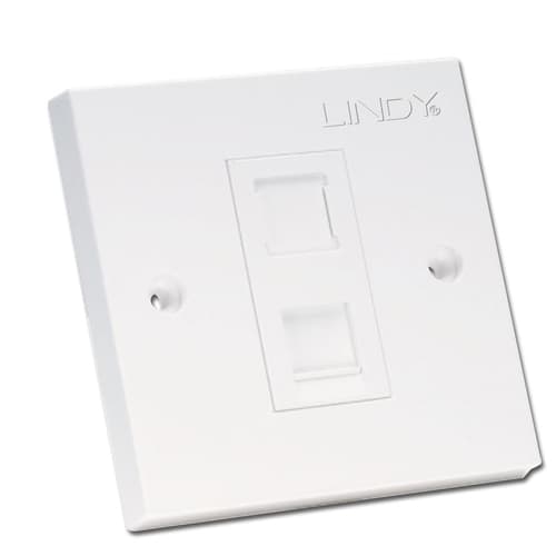 1 PORT CAT6 FLAT FACE PLATE SINGLE R — view 1