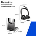 Poly Voyager Focus 2 - Customer Special 1 - headset - on-ear - Bluetooth - wireless - active noise cancelling - USB-C via Bluetooth adapter - black thumbnail 4