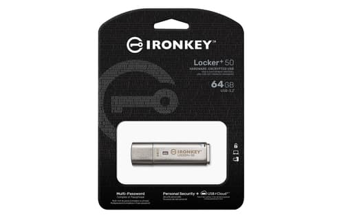 Kingston IronKey Locker+ 50 - USB flash drive - encrypted - 64 GB - USB 3.2 Gen 1 — view 4