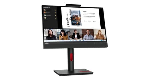 Lenovo ThinkCentre Tiny-in-One 22 Gen 5 - LED monitor - 22" (21.5" viewable) - 1920 x 1080 Full HD (1080p) @ 60 Hz - IPS - 250 cd/m� - 1000:1 - 4 ms - HDMI, DisplayPort - speakers - raven black — view 5