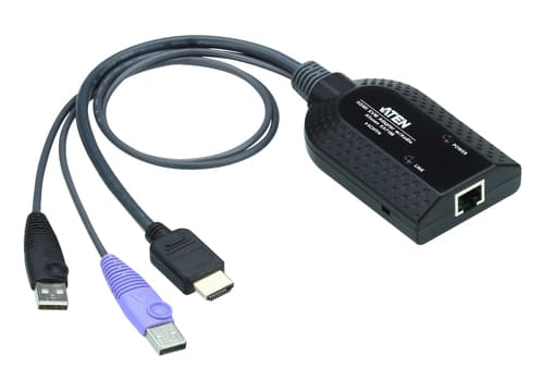 ATEN KA7188 USB HDMI Virtual Media KVM Adapter Cable - KVM / audio / USB extender - HDMI - USB - for ATEN CN9850, KVM over IP KN1132VB — view 1