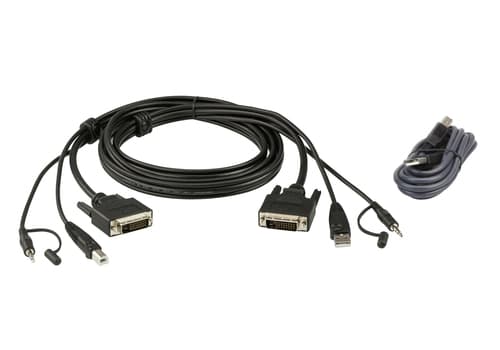 ATEN 2L-7D03UDX4 - Keyboard / video / mouse (KVM) cable kit - TAA Compliant