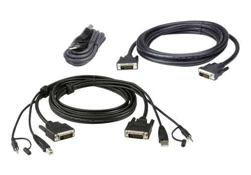 ATEN 2L-7D02UDX3 - Keyboard / video / mouse (KVM) cable kit - TAA Compliant - for ATEN CS1144D4C