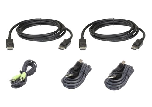 ATEN 2L-7D02UDPX5 - Keyboard / video / mouse (KVM) cable kit - TAA Compliant - for ATEN CS1144DP4C, CS1148DP4, CS1148DP4C — view 1