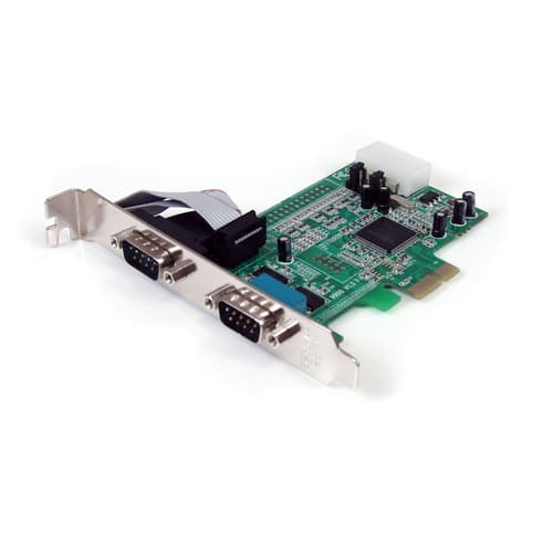 StarTech.com 2 Port Native PCI Express RS232 Serial Adapter Card with 16550 UART (PEX2S553) - Serial adapter - PCIe low profile - RS-232 x 2 - for P/N: BNDTB10GI, BNDTB210GSFP, BNDTB310GNDP, BNDTB410GSFP, BNDTB4M2E1, BNDTBUSB3142