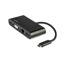StarTech.com USB C Multiport Adapter, Mini USB-C Dock with Single Monitor VGA 1080p Video, 60W Power Delivery Passthrough, USB 3.1 Gen 1 Type-A 5Gbps, Gigabit Ethernet, Docking Station - Portable USB C Dock (DKT30CVAGPD) - Docking station - USB-C - VGA - 1GbE