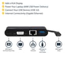 StarTech.com USB C Multiport Adapter, Mini USB-C Dock with Single Monitor VGA 1080p Video, 60W Power Delivery Passthrough, USB 3.1 Gen 1 Type-A 5Gbps, Gigabit Ethernet, Docking Station