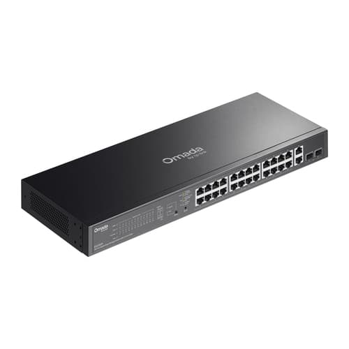 TP-Link Omada ES228GP V1 - Switch - Managed - 26 x 10/100/1000 (PoE+) + 2 x Gigabit SFP - rack-mountable, desktop - PoE+ (250 W) — view 5