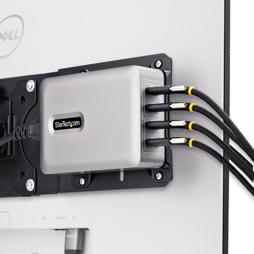 StarTech.com 4-Port USB-C Charger, 240W Total, Single Port 140W EPR - Power adapter - with surface mount bracket - 240 Watt - 5 A - Power Delivery 3.1 - 4 output connectors (24 pin USB-C) — view 10