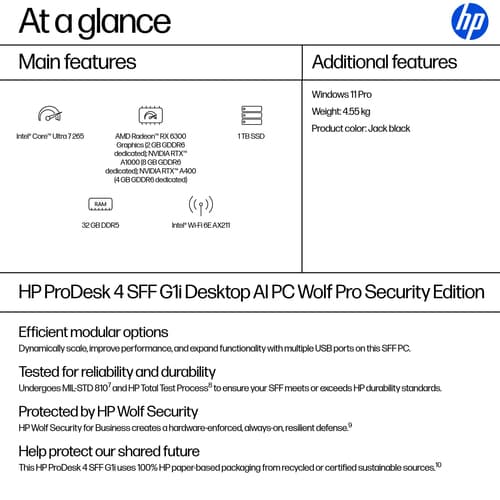 HP ProDesk 4 SFF G1i U7265 32GB/1TB PC — view 4