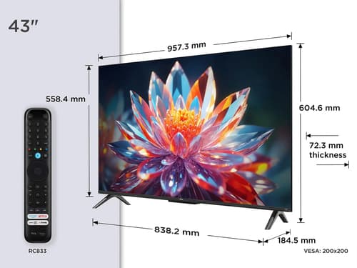 TCL T6C 43 QLED 4K HDR SMART FIRE TV — view 3