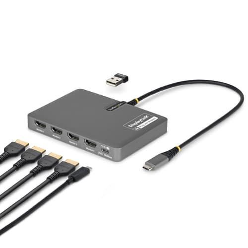 StarTech.com - Docking station - for laptop - USB-C - 4 x HDMI - TAA Compliant