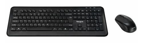 Targus - Keyboard and mouse set - combo - full size - wireless - 2.4 GHz - QWERTY - UK - black