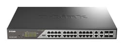 D-Link DSS 200G-28MP - Switch - Managed - 24 x 10/100/1000 (PoE) + 4 x combo 1000Base-T - rack-mountable - PoE (370 W)