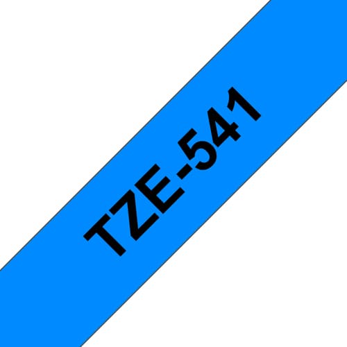 Brother TZe-541 - Self-adhesive - black on blue - Roll (1.8 cm x 8 m) 1 cassette(s) laminated tape - for Brother PT-P750, P950, P-Touch PT-D800, E310, P900, P950, P-Touch Cube Plus PT-P710