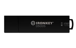 Kingston IronKey D500S - USB flash drive - encrypted - 8 GB - USB 3.2 Gen 1 - TAA Compliant