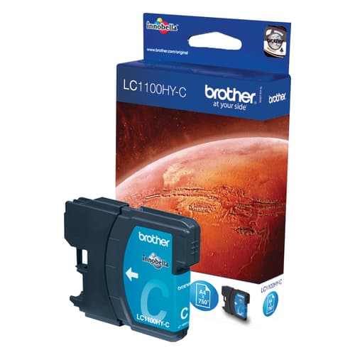 Brother LC1100HYC - High Yield - cyan - original - ink cartridge - for Brother DCP-6690CW, MFC-5890CN, MFC-5895CW, MFC-6490CW, MFC-6890CDW, Justio MFC-5890CN — view 1
