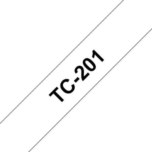 Brother - Black - white - Roll (1.2 cm) 1 roll(s) labels - for P-Touch PT-15, PT-20, PT-6 — view 1