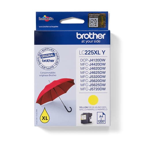 Brother LC225XLY - Yellow - original - ink cartridge - for Brother DCP-J4120, MFC-J4420, J4620, J5320, J5620, J5625, J5720, Business Smart MFC-J4420