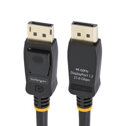 StarTech.com 2m VESA Certified DisplayPort 1.2 Cable - 10 Pack - 4K 60Hz - DisplayPort cable - DisplayPort (M) latched to DisplayPort (M) latched - DisplayPort 1.2 - 2 m - 4K60Hz UHD support, stereo 3D - black (pack of 10)