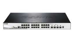 D-Link SmartPro DGS-1510-28XMP - Switch - L3 - Managed - 24 x 10/100/1000 (PoE+) + 4 x 10 Gigabit SFP+ - desktop, rack-mountable - PoE+ (370 W)