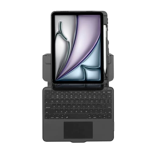 Targus Versavu - Keyboard and folio case - with trackpad - backlit - wireless - Bluetooth 5.0 - QWERTZ - German - black — view 3