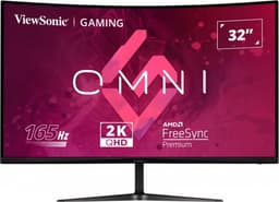 ViewSonic OMNI Gaming VX3218C-2K - LED monitor - gaming - curved - 32" (31.5" viewable) - 2560 x 1440 QHD @ 180 Hz - VA - 250 cd/m� - 1 ms - 2xHDMI, DisplayPort - speakers