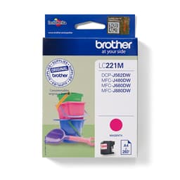 Brother LC221M - Magenta - original - ink cartridge - for Brother DCP-J562DW, MFC-J480DW, MFC-J680DW, MFC-J880DW