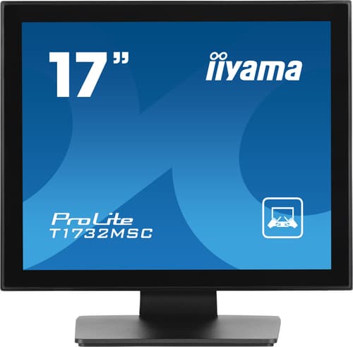 iiyama ProLite T1732MSC-B1SAG - LED monitor - 17" - touchscreen - 1280 x 1024 @ 75 Hz - TN - 250 cd/m� - 1000:1 - 5 ms - HDMI, VGA, DisplayPort - speakers - black, matte finish