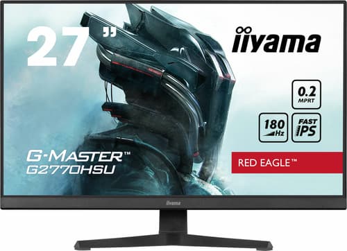 iiyama G-MASTER Red Eagle G2770HSU-B6 - LED monitor - gaming - 27" - 1920 x 1080 Full HD (1080p) @ 180 Hz - Fast IPS - 300 cd/m� - 1000:1 - 0.2 ms - HDMI, DisplayPort - speakers - black, matte