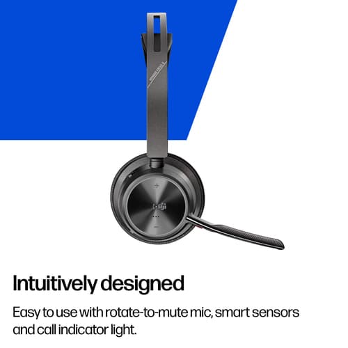 Poly Voyager Focus 2-M - Customer Special 1 - headset - on-ear - Bluetooth - wireless - active noise cancelling - USB-C via Bluetooth adapter - black - Certified for Microsoft Teams — view 5