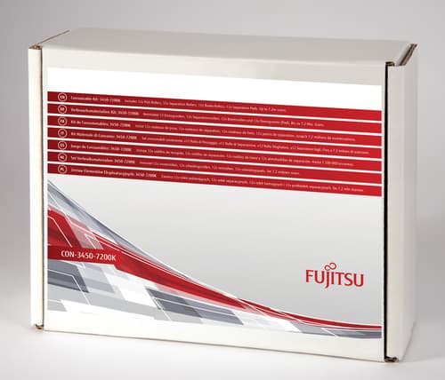 Fujitsu/PFU Consumable Kit: 3450-7200K 12 Pack: For fi-5950, fi-5900C. Includes 12x Pick Rollers, 12x Separation Rollers, 12x Brake Rollers, 12x Separation Pads. Estimated Life: Up to 7.2m scans.