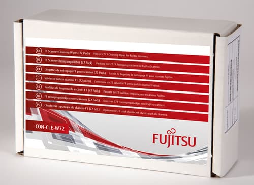 Fujitsu/PFU F1 Scanner Cleaning Wipes (72 Pack) Scanner Cleaning wipes Impregnated with manufacturer approved F1 cleaning fluid. Suitable to clean glass, plastics, rubbers and metals in Fujitsu Document scanners Pack of 72 F1 Cleaning Wipes for Fujitsu scanners
