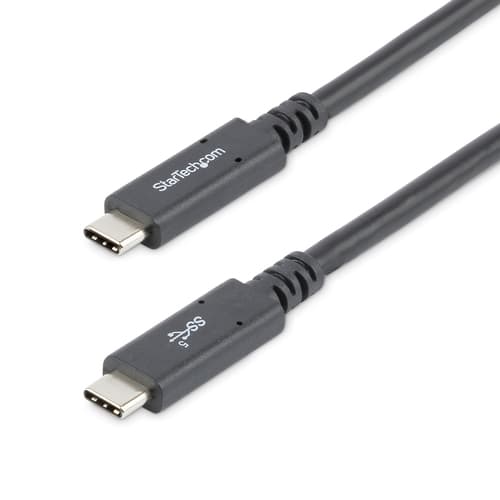 StarTech.com USB C to USB C Cable - 6 ft / 1.8m - 5A PD - USB-IF Certified - M/M - USB 3.0 5Gbps - USB C Charging Cable - USB Type C Cable (USB315C5C6) - USB cable - 24 pin USB-C (M) straight to 24 pin USB-C (M) straight - USB 3.0 - 5 A - 1.8 m - 4K support - black - for P/N: DK30C2DAGPD, DK30C2HAGPD, SV211HDUC, SV221HUC4K