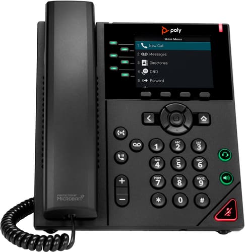 Poly VVX 350 - VoIP phone - 3-way call capability - SIP, SDP - 6-line operation - 24 lines - black