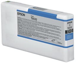 Epson Ink Cartridges, Ultrachrome HDR, T6532, Singlepack, 1 x 200.0 ml Cyan, Standard