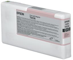 Epson Ink Cartridges, Ultrachrome HDR, T6536, Singlepack, 1 x 200.0 ml Vivid Light Magenta, Standard
