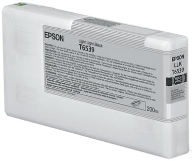 Epson Ink Cartridges, Ultrachrome HDR, T6539, Singlepack, 1 x 200.0 ml Light Light Black, Standard