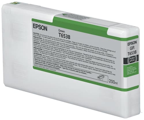 Epson Ink Cartridges, Ultrachrome HDR, T653B, Singlepack, 1 x 200.0 ml Green, Standard — view 1