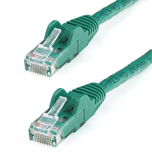 StarTech.com 100ft CAT6 Cable, 10 Gigabit Snagless RJ45 650MHz 100W PoE Cat 6 Patch Cord, 10GbE UTP CAT6 Network Cable, Green CAT6 Ethernet Cable, Fluke Tested/Wiring is UL Certified/TIA - Category 6 - 24AWG (N6PATCH100GN) - Patch cable - RJ-45 (M) to RJ-45 (M) - 30.5 m - UTP - CAT 6 - snagless - green - for P/N: ST1000SMPEX