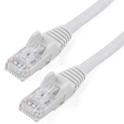 StarTech.com 50ft CAT6 Cable, 10 Gigabit Snagless RJ45 650MHz 100W PoE Cat 6 Patch Cord, 10GbE UTP CAT6 Network Cable, White CAT6 Ethernet Cable, Fluke Tested/Wiring is UL Certified/TIA - Category 6 - 24AWG (N6PATCH50WH) - Patch cable - RJ-45 (M) to RJ-45 (M) - 15.2 m - UTP - CAT 6 - snagless - white