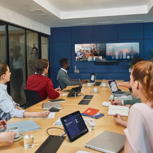 Poly Studio X72 - Without power cord - video conferencing kit (video bar, Poly TC10 touch controller) - Zoom Certified, Certified for Microsoft Teams - black - TAA Compliant — view 8