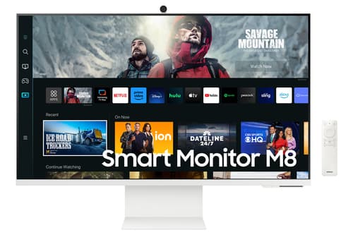 Samsung S32CM801UU - M80C Series - LED monitor - Smart - 32" - 3840 x 2160 4K @ 60 Hz - VA - 400 cd/m� - 3000:1 - HDR10+ - 4 ms - HDMI, USB-C - speakers - warm white