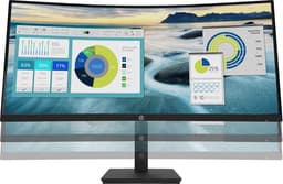 HP P34hc G4 - P-Series - LED monitor - curved - 34" - 3440 x 1440 WQHD @ 60 Hz - VA - 250 cd/m� - 3500:1 - 5 ms - HDMI, DisplayPort, USB-C - speakers - black