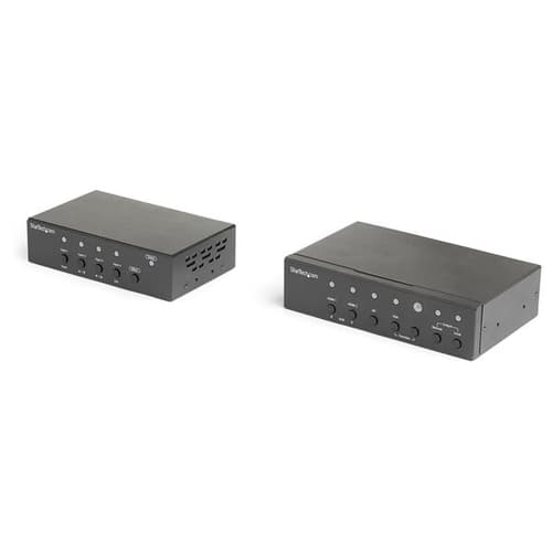 StarTech.com Multi-Input HDBaseT Extender Kit - Built-In Switch and Video Scaler - DisplayPort HDMI and VGA Over CAT6 or CAT5e (ST121HDBTSC) - Video/audio/infrared/network extender - HDMI, DisplayPort, HDBaseT, VGA - over CAT 6 - up to 70 m - TAA Compliant